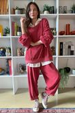 Terry B Classic Relaxed Pant Strawberry Crush